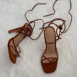 Miss Lola Tan Strappy Heels, Holiday gifts for her